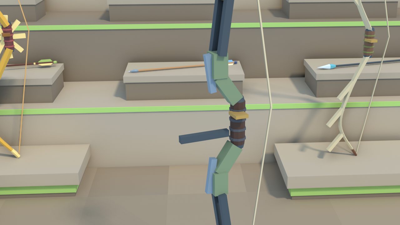 Voxel Bows and Arrows pack: close-up